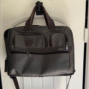 Tumi Gray & Brown Laptop Briefcase